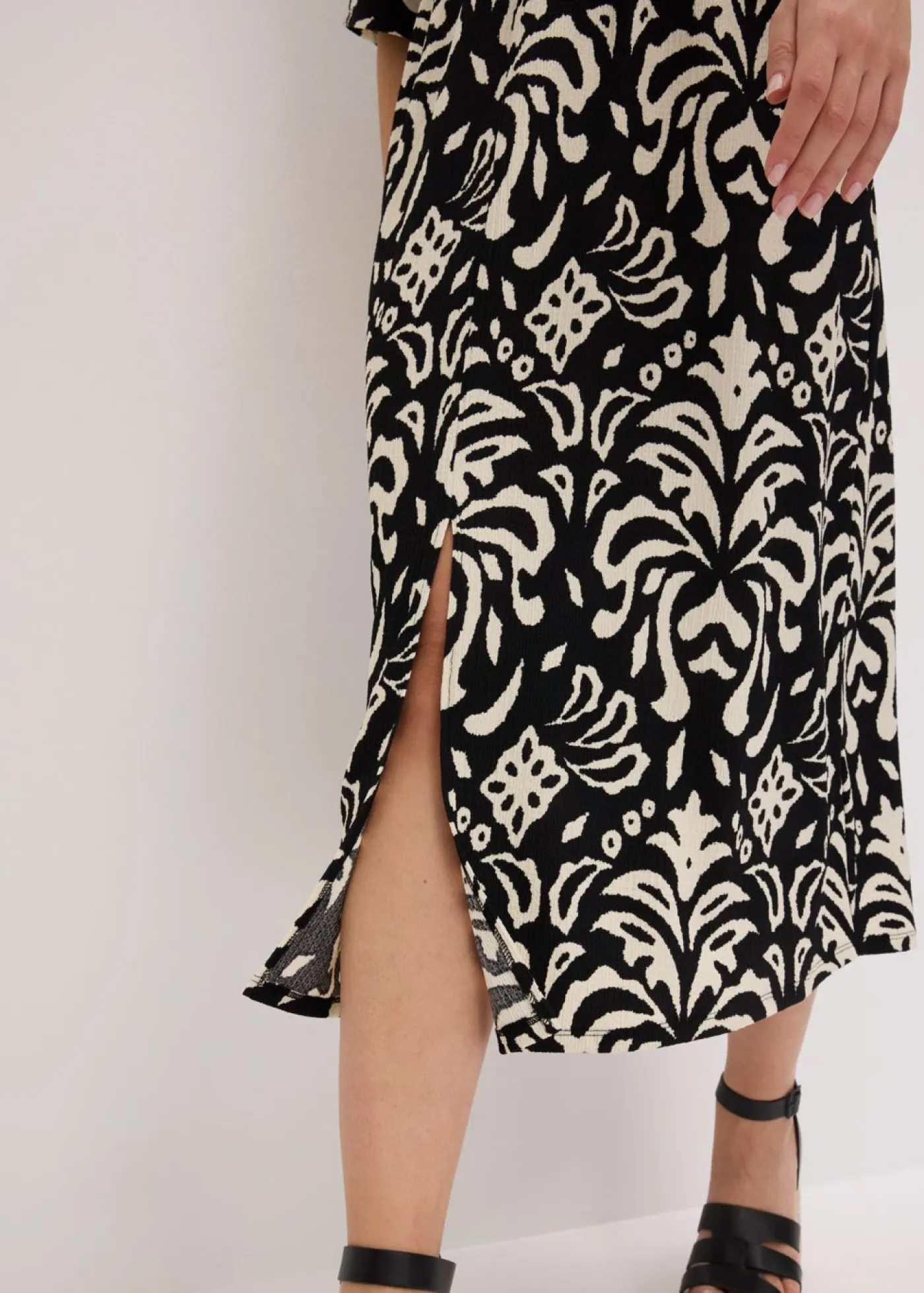 bonprix bonprix Vestido Negro-blanco Clearance