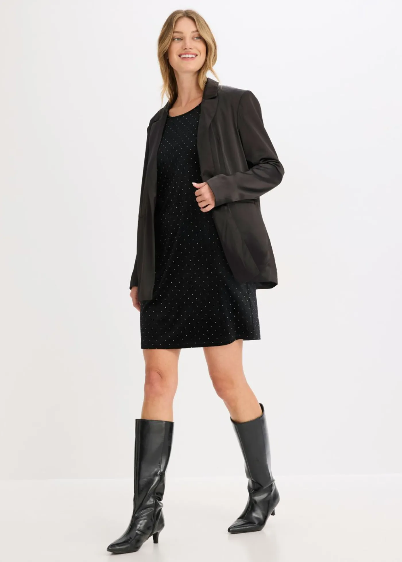 bonprix bonprix Vestido Negro metalizado New