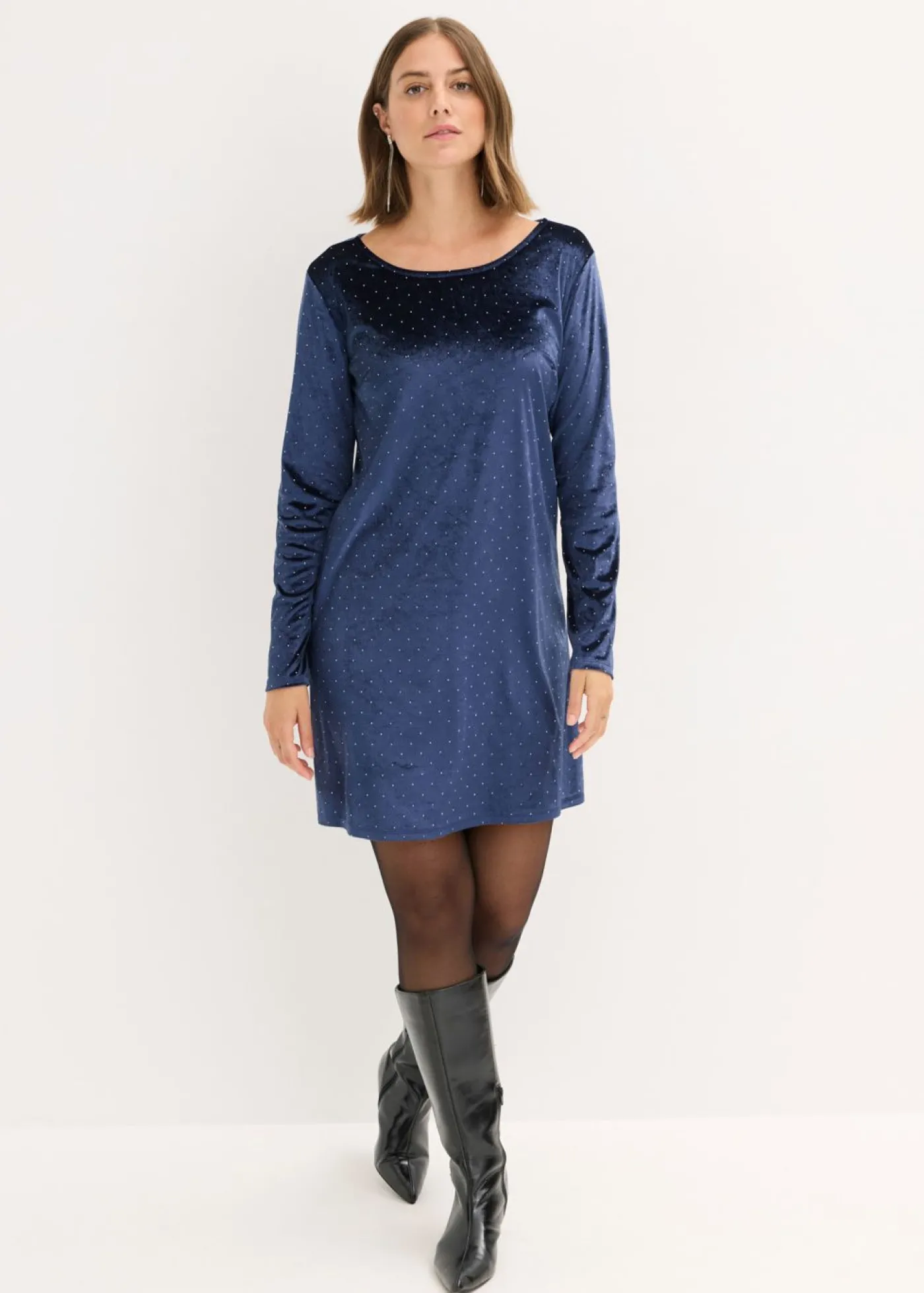 bonprix bonprix Vestido Azul marino metalizado Best