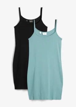 bonprix bonprix Vestido (2 unidades) azul celeste + negro Online