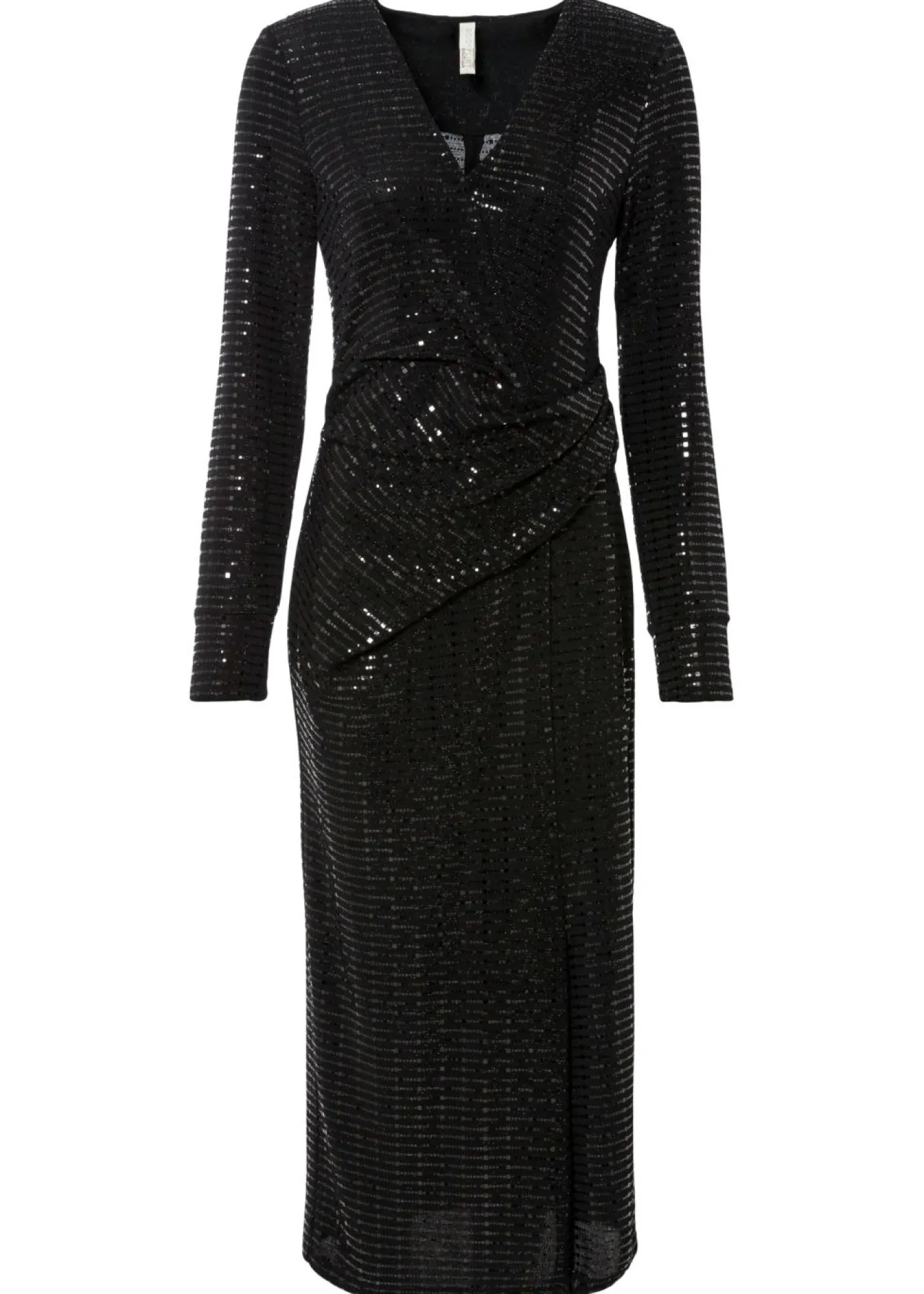 bonprix bonprix Vestido ajustado de lentejuelas Negro Outlet