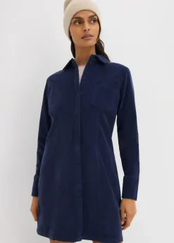 bonprix bonprix Vestido ajustado de pana Azul marino Outlet