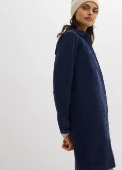 bonprix bonprix Vestido ajustado de pana Azul marino Outlet