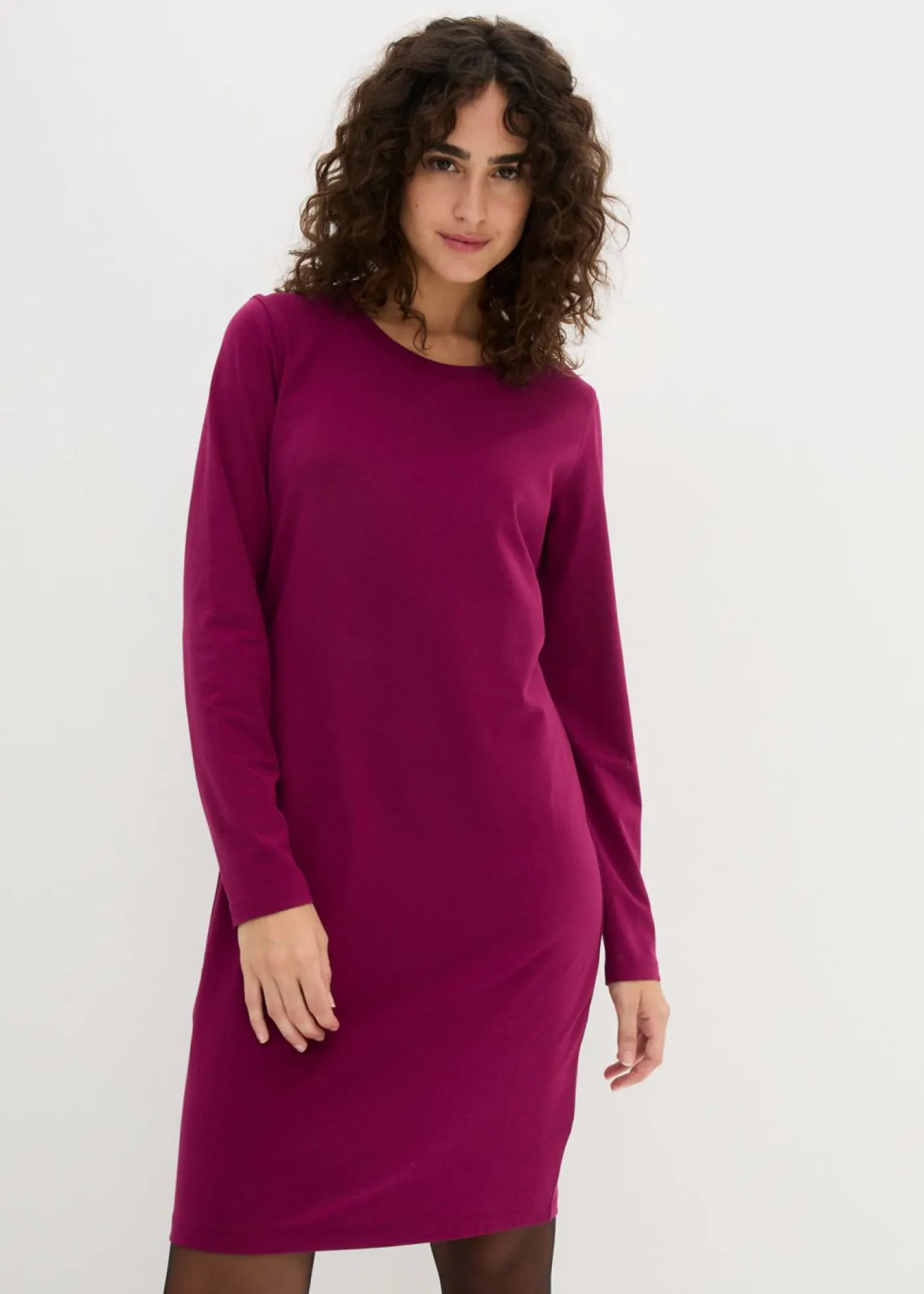 bonprix bonprix Vestido ajustado de punto (2 unidades) baya-negro Hot