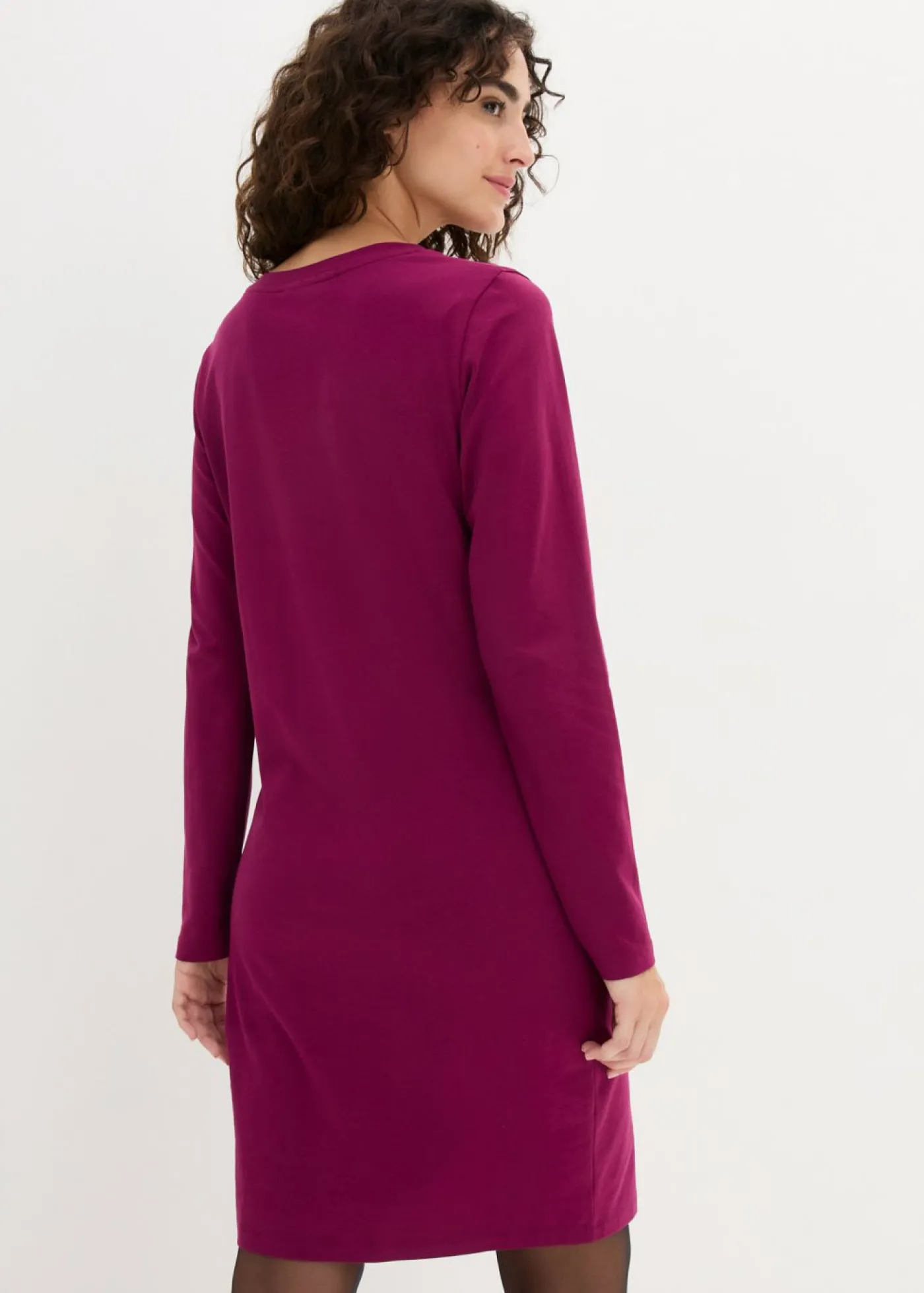 bonprix bonprix Vestido ajustado de punto (2 unidades) baya-negro Hot