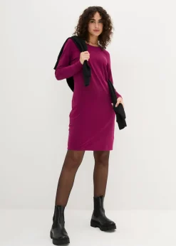 bonprix bonprix Vestido ajustado de punto (2 unidades) baya-negro Hot