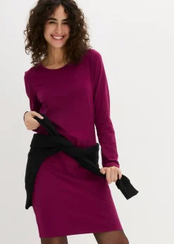 bonprix bonprix Vestido ajustado de punto (2 unidades) baya-negro Hot