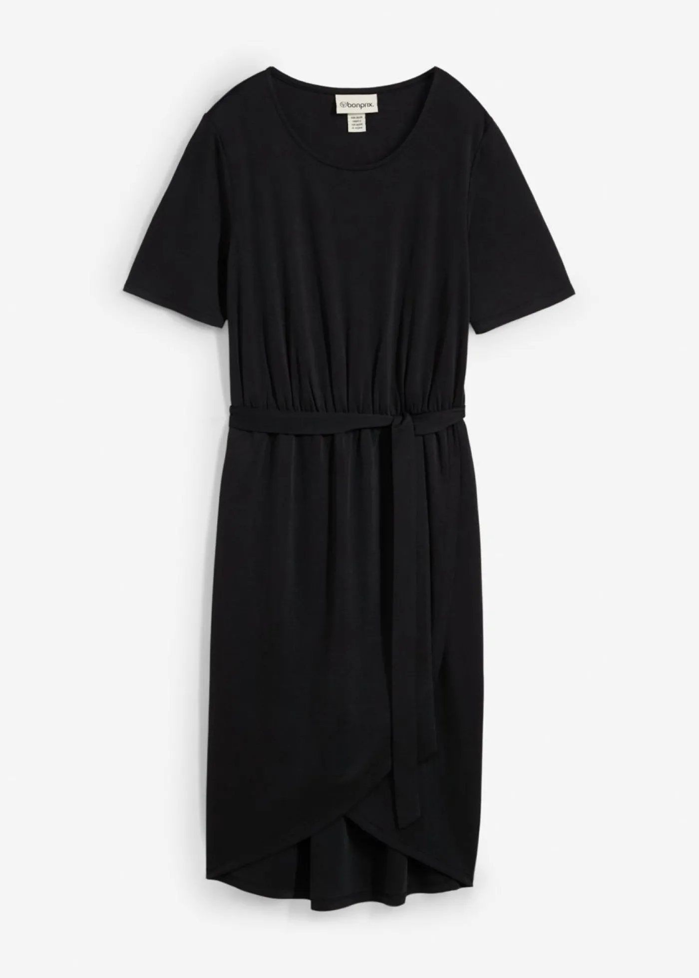 bonprix bonprix Vestido ajustado de punto de mezcla de viscosa suave Negro Discount
