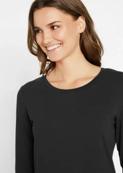bonprix bonprix Vestido ajustado de punto (2 unidades) Negro Online