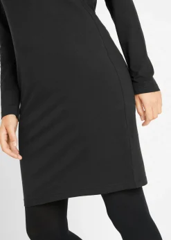 bonprix bonprix Vestido ajustado de punto (2 unidades) Negro Online