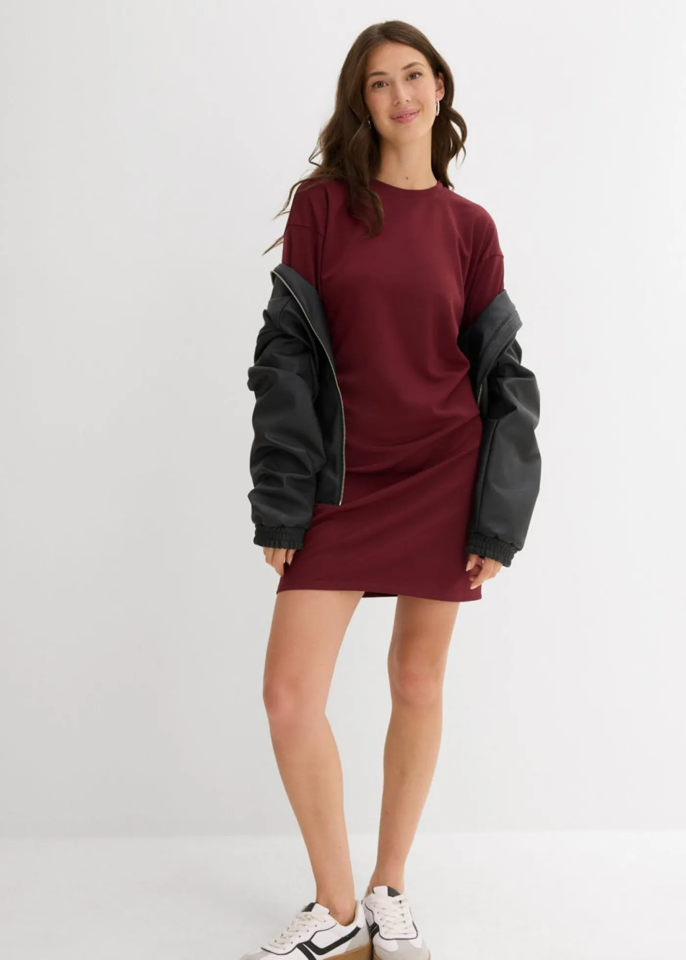 bonprix bonprix Vestido ancho tipo camiseta rojo avellana Best