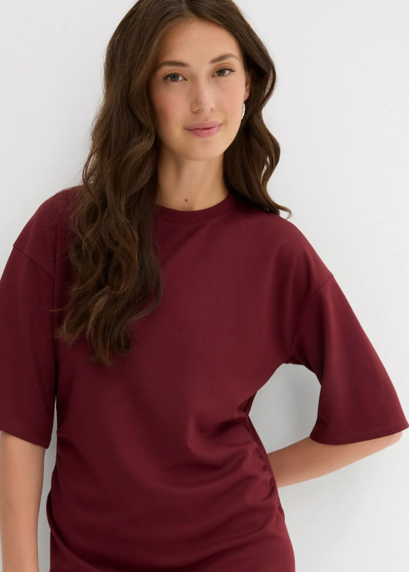 bonprix bonprix Vestido ancho tipo camiseta rojo avellana Best