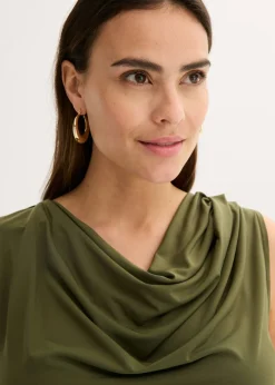 bonprix bonprix Vestido camisero con cinturón (conjunto de 2 piezas) caqui oscuro New