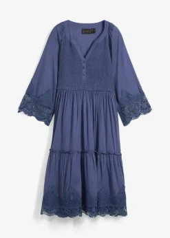 bonprix bonprix Vestido camisero con encaje índigo Hot