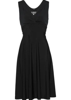 bonprix bonprix Vestido camisero con escote en V Negro Online
