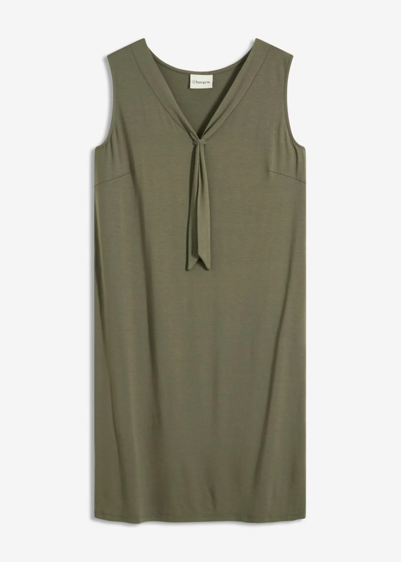 bonprix bonprix Vestido camisero con lazo Verde oliva oscuro Hot