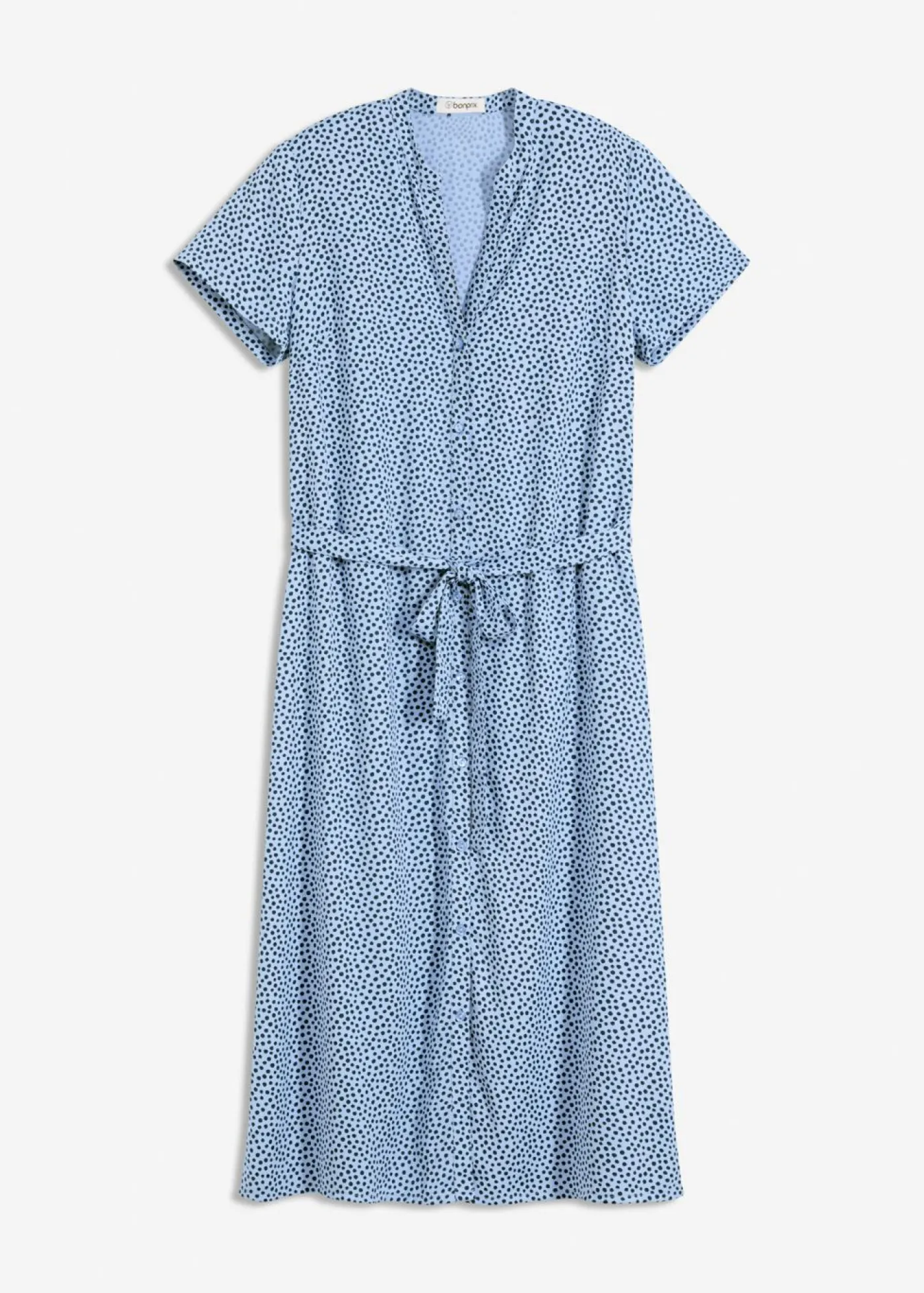 bonprix bonprix Vestido camisero con lunares azul provenzal/azul marino topos
