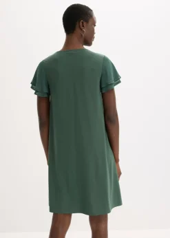 bonprix bonprix Vestido camisero con mangas de gasa verde sombra