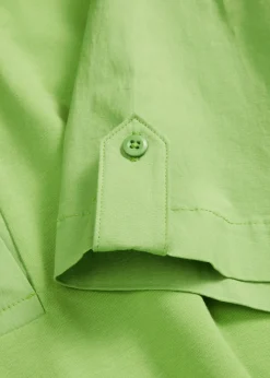 bonprix bonprix Vestido camisero confeccionado con mezcla de algodón orgánico elástico Verde trébol Best