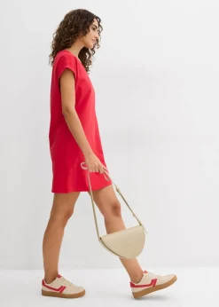 bonprix bonprix Vestido camisero de algodón orgánico puro (2 unidades) azul marino/rojo intenso Discount