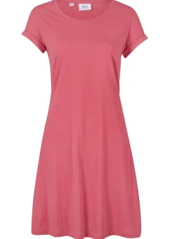 bonprix bonprix Vestido camisero de algodón orgánico puro Frambuesa ahumado New