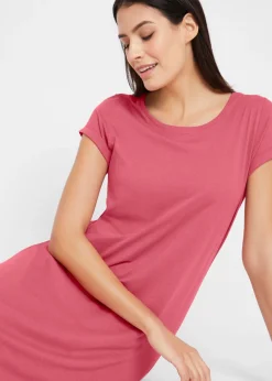 bonprix bonprix Vestido camisero de algodón orgánico puro Frambuesa ahumado New