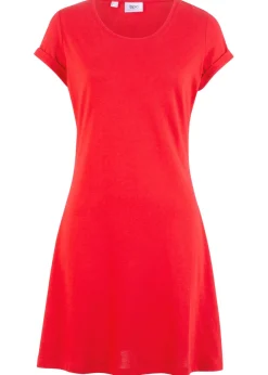 bonprix bonprix Vestido camisero de algodón orgánico puro fresa Discount