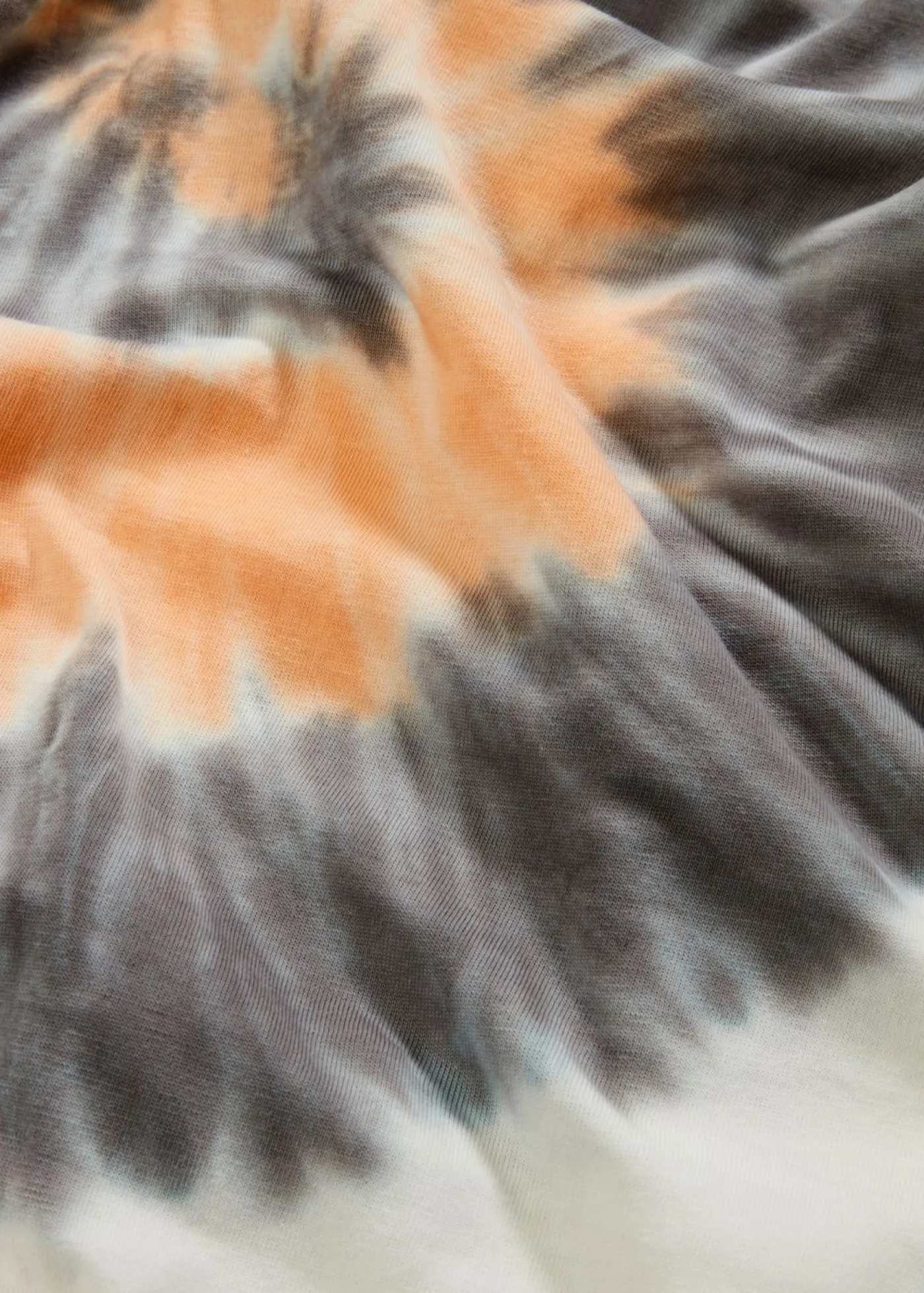 bonprix bonprix Vestido camisero de algodón puro Gris humo-naranja-blanco estampado Outlet