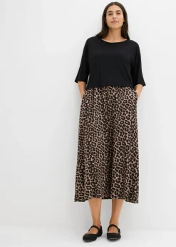 bonprix bonprix Vestido camisero de algodón puro Negro Outlet