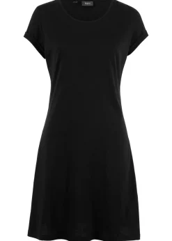 bonprix bonprix Vestido camisero de algodón orgánico puro Negro Online