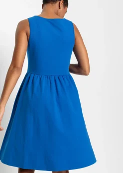 bonprix bonprix Vestido camisero de algodón puro con bolsillos Verde oliva oscuro Discount