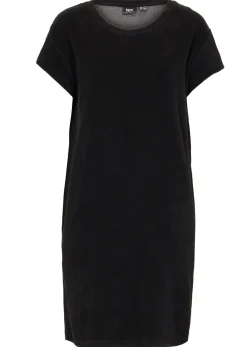 bonprix bonprix Vestido camisero de felpa Negro Online