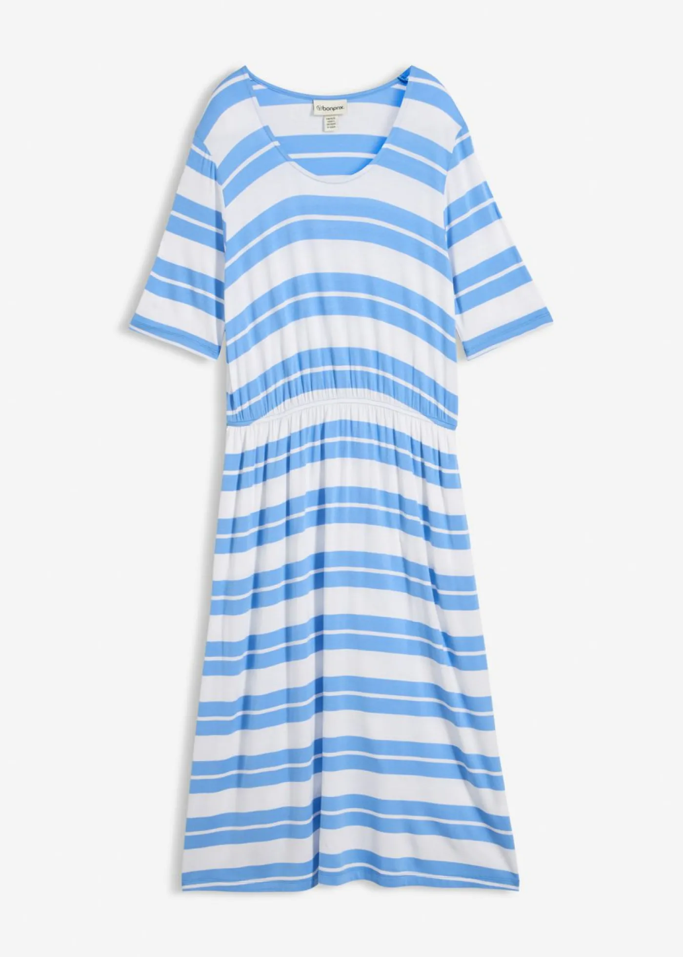 bonprix bonprix Vestido camisero de mezcla de viscosa azul provenzal con rayas Best