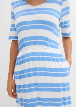bonprix bonprix Vestido camisero de mezcla de viscosa azul provenzal con rayas Best