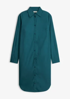 bonprix bonprix Vestido camisero de popelín de algodón verde pimiento Best