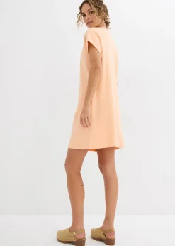 bonprix bonprix Vestido camisero de tejido interlock resistente Melocotón Best