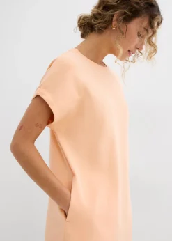 bonprix bonprix Vestido camisero de tejido interlock resistente Melocotón Best