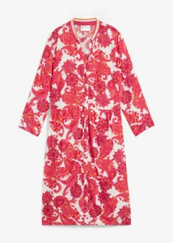 bonprix bonprix Vestido camisero de viscosa fluida Pink lady Sale
