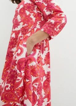 bonprix bonprix Vestido camisero de viscosa fluida Pink lady Sale
