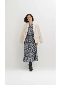 bonprix bonprix Vestido camisero de viscosa fluida Azul hielo de flores New