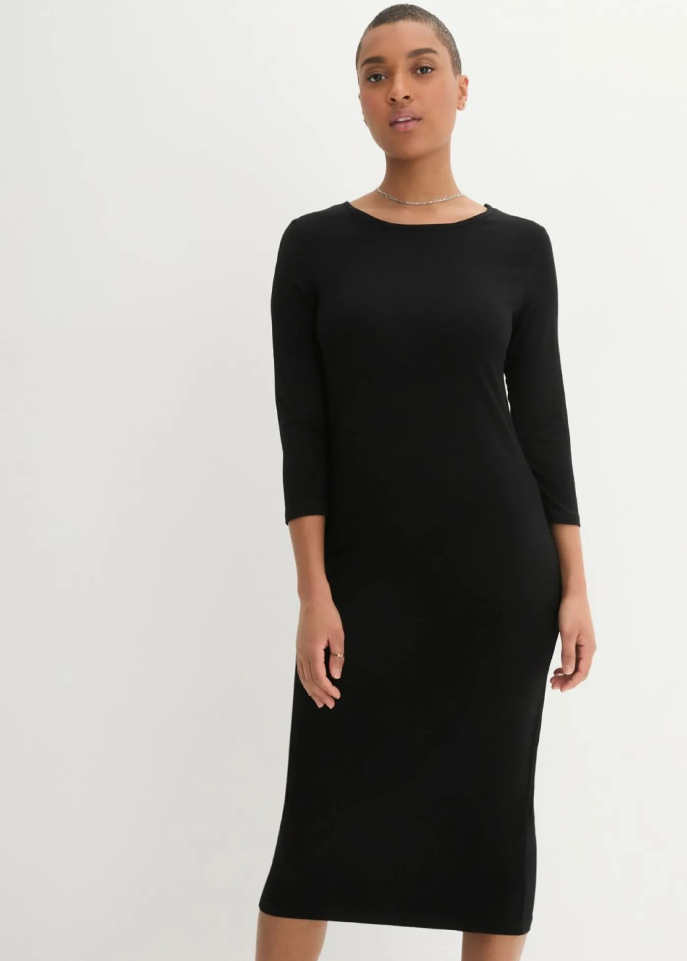 bonprix bonprix Vestido camisero de viscosa fina Negro Online