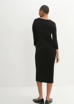 bonprix bonprix Vestido camisero de viscosa fina Negro Online