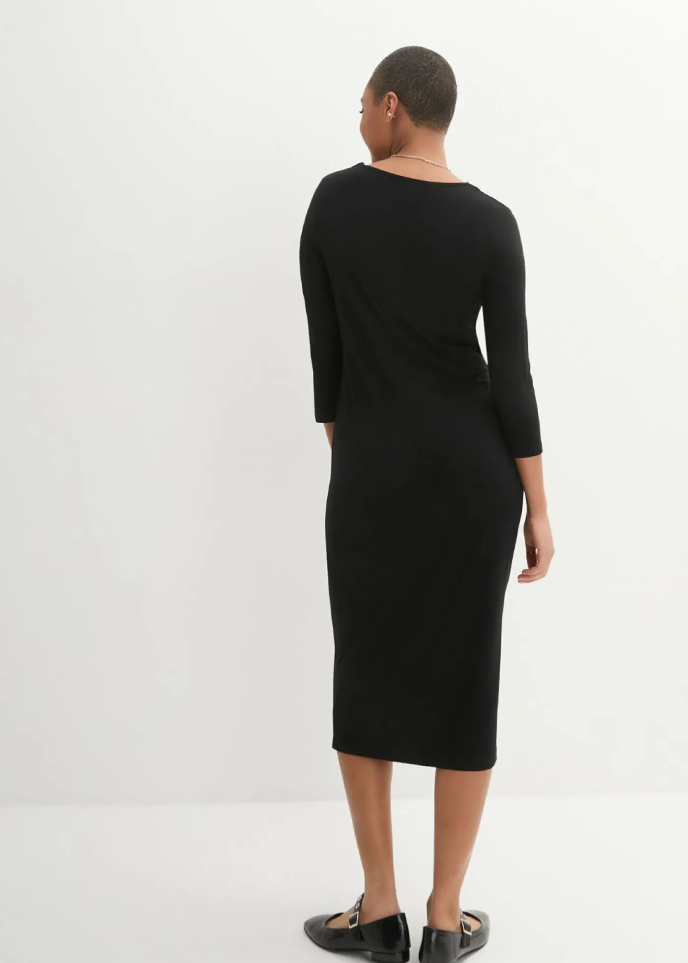 bonprix bonprix Vestido camisero de viscosa fina Negro Online