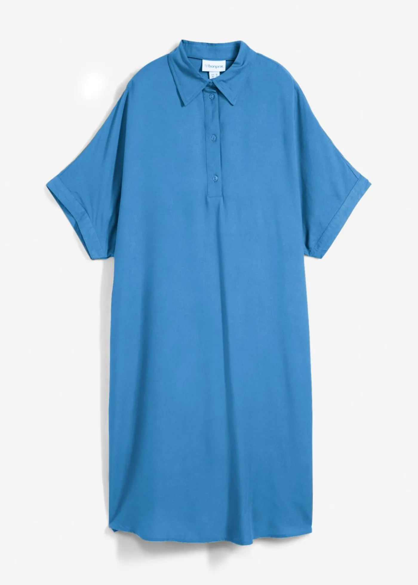bonprix bonprix Vestido camisero de viscosa fina azul provenzal Sale