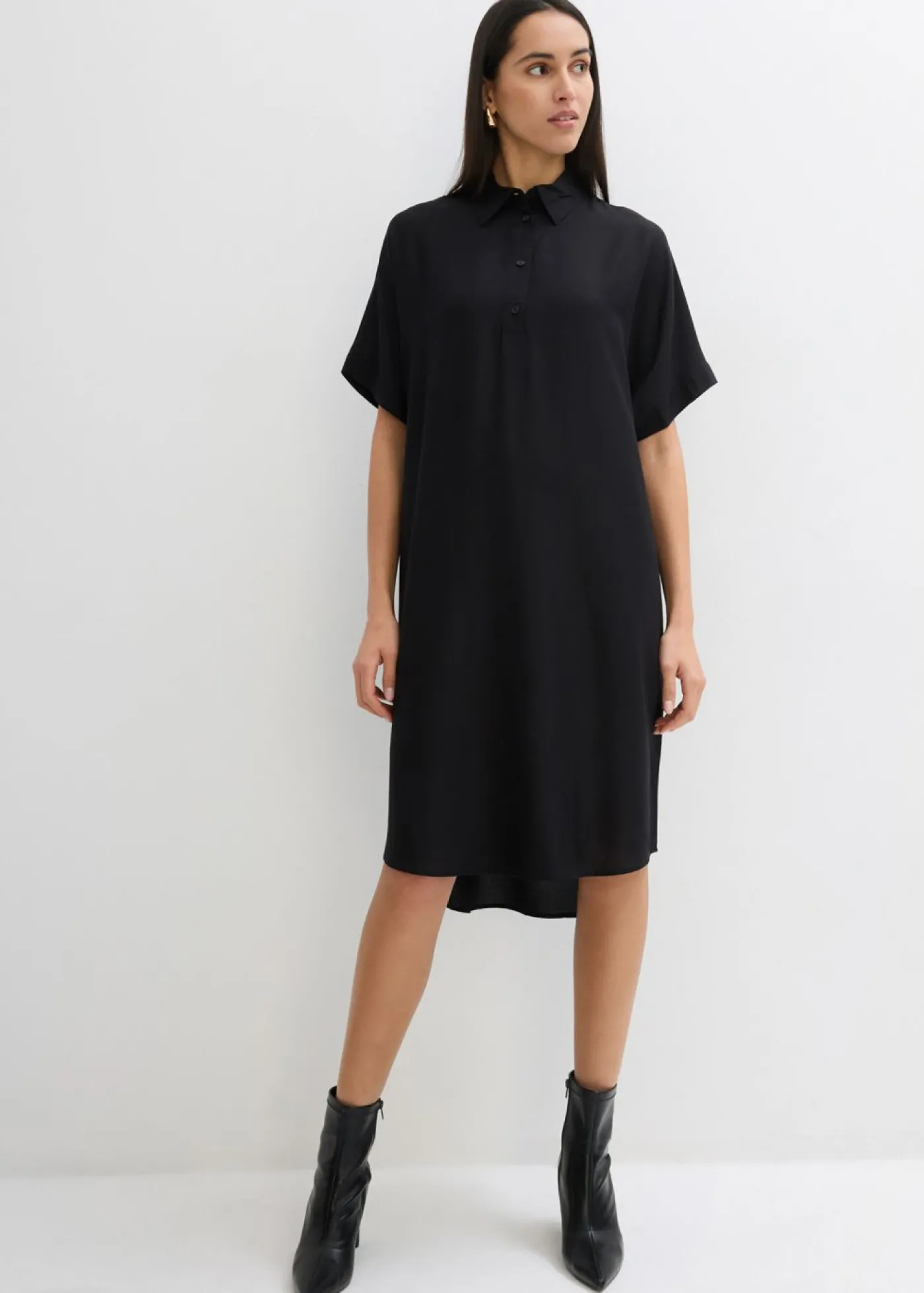 bonprix bonprix Vestido camisero de viscosa fina azul provenzal Sale