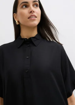 bonprix bonprix Vestido camisero de viscosa fina azul provenzal Sale