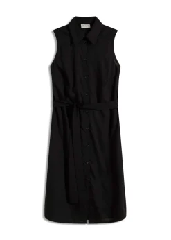 bonprix bonprix Vestido camisero de viscosa Negro