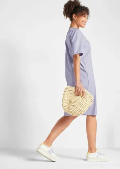 bonprix bonprix Vestido camisero holgado de algodón puro (2 unidades) Lavanda ahumado + negro Best