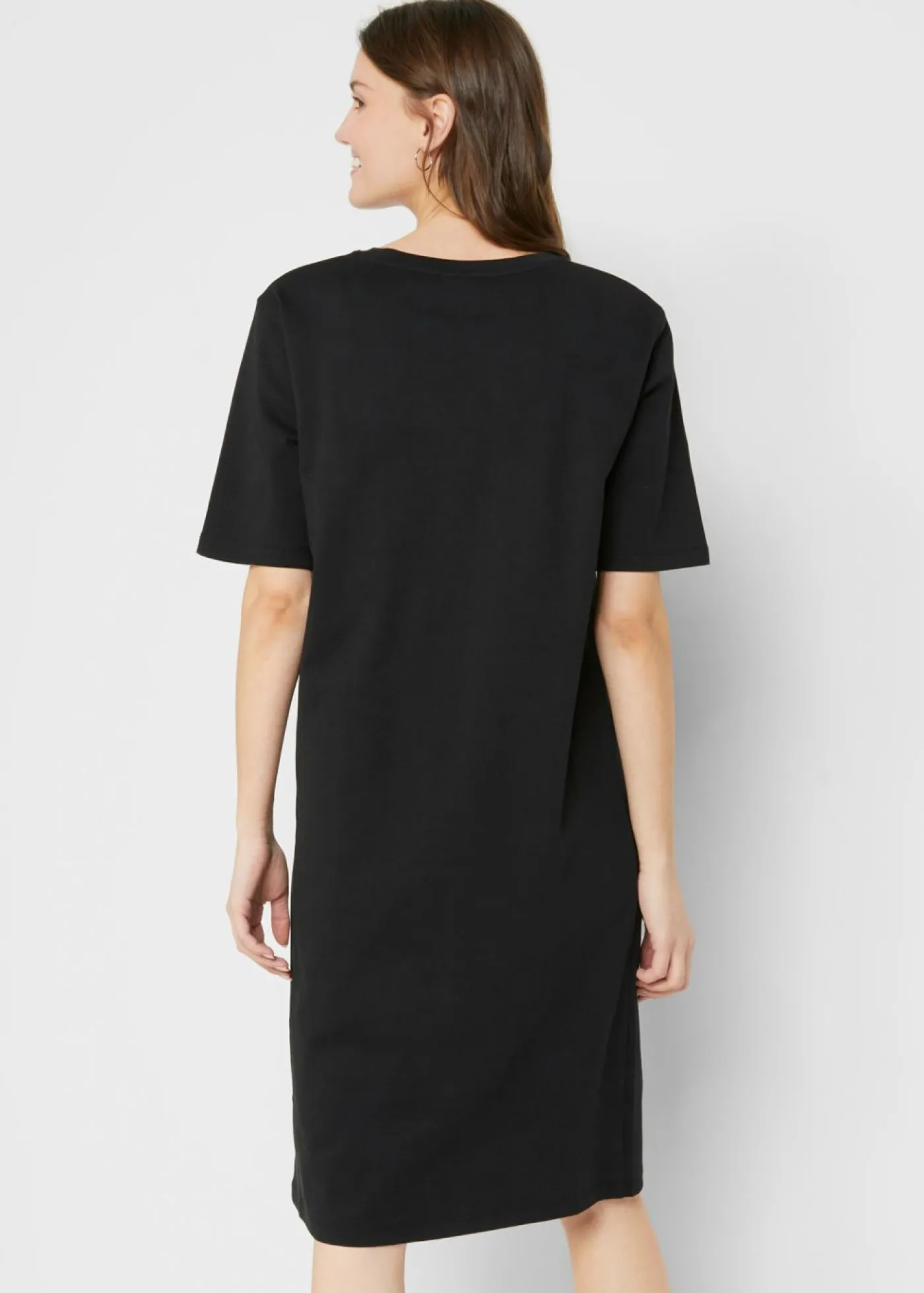 bonprix bonprix Vestido camisero holgado de algodón puro (2 unidades) Negro Discount