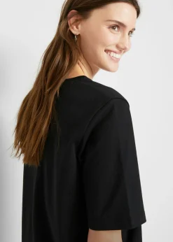 bonprix bonprix Vestido camisero holgado de algodón puro (2 unidades) Negro Discount